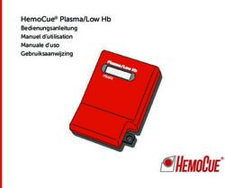 HemoCue Plasma/Low Hb - Bedienungsanleitung Manuel d'utilisation Manuale d'uso Gebruiksaanwijzing