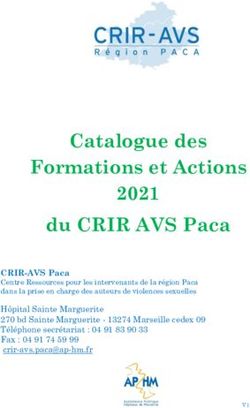 Catalogue des Formations et Actions 2021 du CRIR AVS Paca - AP-HM