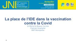 La place de l'IDE dans la vaccination contre la Covid - Dr Merle De Boever Corinne Praticien hospitalier SMIT-Montpellier