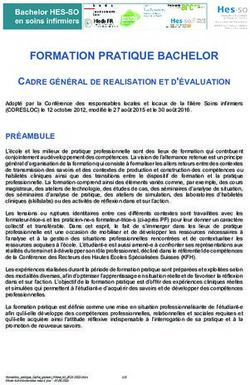 FORMATION PRATIQUE BACHELOR - CADRE G&Eacute;N&Eacute;RAL DE REALISATION ET D'&Eacute;VALUATION - Institut et Haute Ecole ...