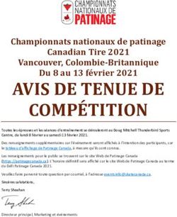 AVIS DE TENUE DE COMP&Eacute;TITION - Championnats nationaux de patinage Canadian Tire 2021 Vancouver, Colombie-Britannique Du 8 au 13 f&eacute;vrier 2021 ...