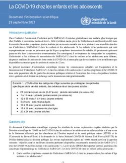 La COVID-19 chez les enfants et les adolescents