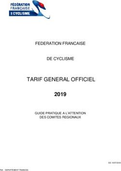 TARIF GENERAL OFFICIEL - 2019 FEDERATION FRANCAISE DE CYCLISME