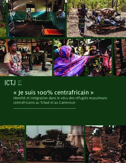 " Je suis 100% centrafricain " - Identit&eacute; et int&eacute;gration dans le v&eacute;cu des r&eacute;fugi&eacute;s musulmans centrafricains au Tchad et au Cameroun - The ...