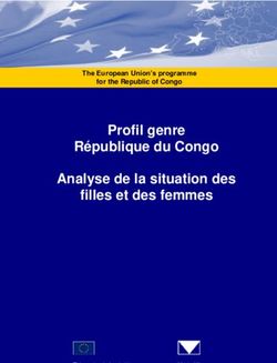 Profil genre République du Congo Analyse de la situation des filles et des femmes - The European Union's programme for the Republic of Congo - EEAS