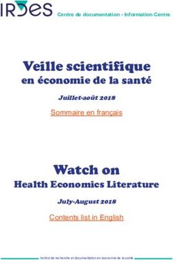 Veille scientifique en économie de la santé - Irdes