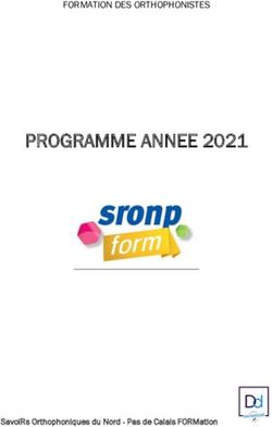 PROGRAMME ANNEE 2021 - FORMATION DES ORTHOPHONISTES - SavoiRs Orthophoniques du Nord - Pas de Calais FORMation - SRONP