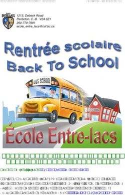 INFORMATION RENTRÉE SCOLAIRE BACK TO SCHOOL INFORMATION - école Entre-lacs