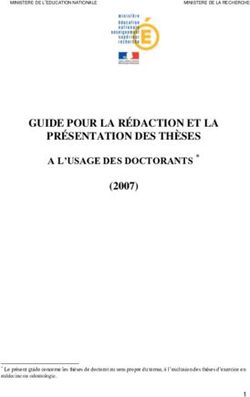 GUIDE POUR LA RÉDACTION ET LA PRÉSENTATION DES THÈSES