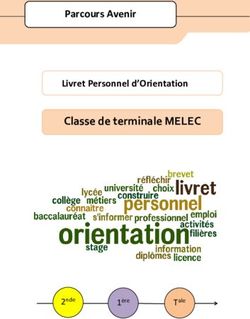 Classe de terminale MELEC - Parcours Avenir Livret Personnel d'Orientation - LYCEE TECHNIQUE ET ...