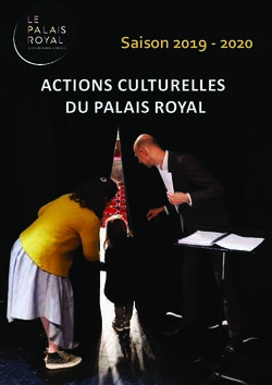 ACTIONS CULTURELLES DU PALAIS ROYAL - Saison 2019 2020 - Orchestre Le Palais royal