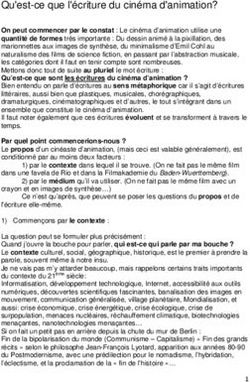 Qu'est-ce que l'&eacute;criture du cin&eacute;ma d'animation?