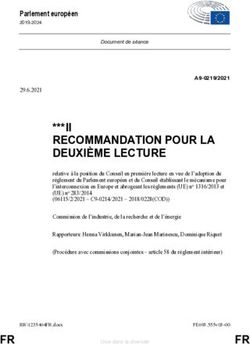 II RECOMMANDATION POUR LA DEUXI&Egrave;ME LECTURE