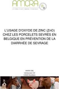 L'USAGE D'OXYDE DE ZINC (ZNO) CHEZ LES PORCELETS SEVRÉS EN BELGIQUE EN PRÉVENTION DE LA DIARRHÉE DE SEVRAGE - AMCRA ASBL SALISBURYLAAN 133 B-9820 ...