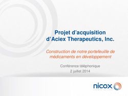 Projet d'acquisition d'Aciex Therapeutics, Inc - Construction de notre portefeuille de médicaments en développement - Nicox.com