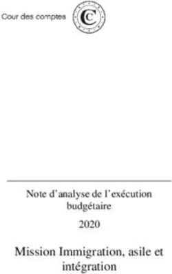 Mission Immigration, asile et int&eacute;gration - Note d'analyse de l'ex&eacute;cution budg&eacute;taire 2020 - Cour des comptes
