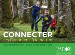 CONNECTER les Canadiens à la nature - UN INVESTISSEMENT DANS LE MIEUX-ÊTRE DE NOTRE SOCIÉTÉ