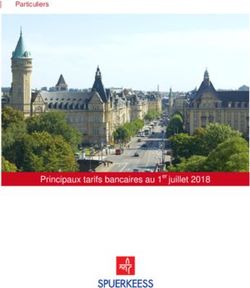 Principaux tarifs bancaires au 1er juillet 2018 - | Particuliers - BCEE
