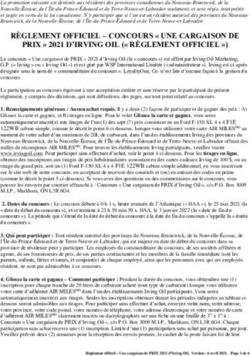 RÈGLEMENT OFFICIEL - CONCOURS " UNE CARGAISON DE PRIX " 2021 D'IRVING OIL (" RÈGLEMENT OFFICIEL ")
