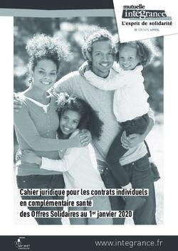 Cahier juridique pour les contrats individuels en complémentaire santé des Offres Solidaires au 1er janvier 2020 - 1 www.integrance.fr