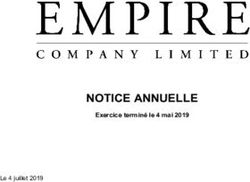 NOTICE ANNUELLE Exercice terminé le 4 mai 2019 - Le 4 juillet 2019 - Empire Company Limited