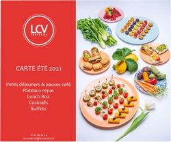 CARTE &Eacute;T&Eacute; 2021 Petits d&eacute;jeuners & pauses caf&eacute; Plateaux repas Lunch Box Cocktails Buffets - LCV Traiteur