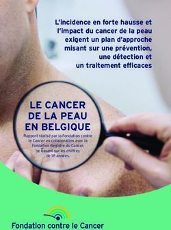 LE CANCER DE LA PEAU EN BELGIQUE