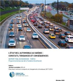 L'ÉTAT DE L'AUTOMOBILE AU QUÉBEC : CONSTATS, TENDANCES ET CONSÉQUENCES