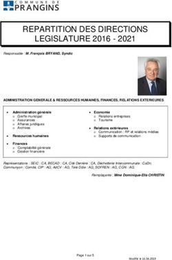 REPARTITION DES DIRECTIONS LEGISLATURE 2016 2021