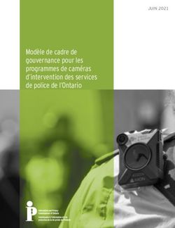 Modèle de cadre de gouvernance pour les programmes de caméras d'intervention des services de police de l'Ontario - JUIN 2021