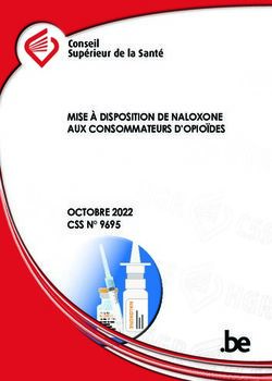 MISE À DISPOSITION DE NALOXONE AUX CONSOMMATEURS D'OPIOÏDES OCTOBRE 2022 CSS N 9695 - Conseil Supérieur de la Santé