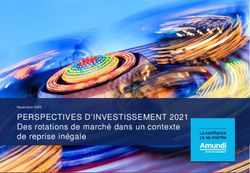 PERSPECTIVES D'INVESTISSEMENT 2021 - Des rotations de marché dans un contexte de reprise inégale Novembre 2020