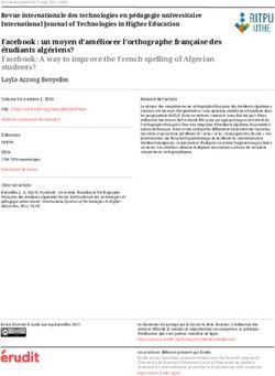 Facebook : un moyen d'am&eacute;liorer l'orthographe fran&ccedil;aise des &eacute;tudiants alg&eacute;riens? Facebook: A way to improve the French spelling of Algerian students?