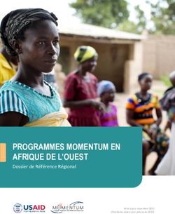 PROGRAMMES MOMENTUM EN AFRIQUE DE L'OUEST - Dossier de R&eacute;f&eacute;rence R&eacute;gional