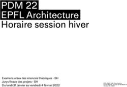 PDM 22 EPFL Architecture Horaire session hiver - Examens oraux des &eacute;nonc&eacute;s th&eacute;oriques - SH Jurys finaux des projets - SH Du lundi 31 janvier au ...