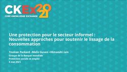 Une protection pour le secteur informel : Nouvelles approches pour soutenir le lissage de la consommation - Truman Packard -Melis Guven -Himanshi ...