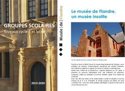 GROUPES SCOLAIRES Niveaux cycle 4 et lycée - Musée de Flandre