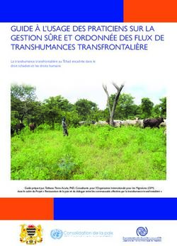 GUIDE À L'USAGE DES PRATICIENS SUR LA GESTION SÛRE ET ORDONNÉE DES FLUX DE TRANSHUMANCES TRANSFRONTALIÈRE