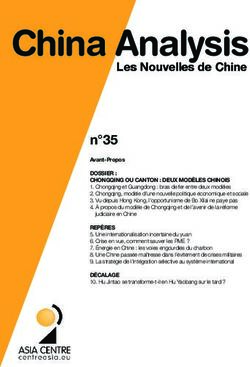 China Analysis Les Nouvelles de Chine - Asia Centre