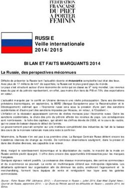 RUSSIE Veille internationale 2014/2015 - BILAN ET FAITS MARQUANTS 2014