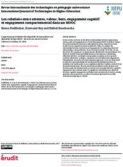 Les relations entre attentes, valeur, buts, engagement cognitif et engagement comportemental dans un MOOC