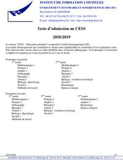 Tests d'admission au CESS 2018/2019 - IFC Jonfosse
