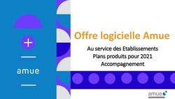 Offre logicielle Amue - Au service des Etablissements Plans produits pour 2021 Accompagnement