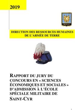 2019 RAPPORT DU JURY DU CONCOURS EN " SCIENCES ÉCONOMIQUES ET SOCIALES " D'ADMISSION À L'ÉCOLE SPÉCIALE MILITAIRE DE