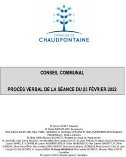 CONSEIL COMMUNAL PROCÈS VERBAL DE LA SÉANCE DU 23 FÉVRIER 2022