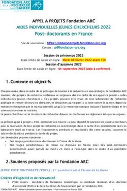 Post-doctorants en France - AIDES INDIVIDUELLES JEUNES CHERCHEURS 2022 - Fondation ARC
