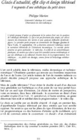 Glacis d'actualit&eacute;, effet clip et design t&eacute;l&eacute;visuel