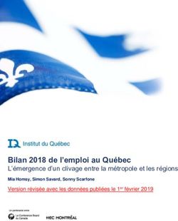 Bilan 2018 de l'emploi au Québec - L'émergence d'un clivage entre la métropole et les régions - Institut du Québec