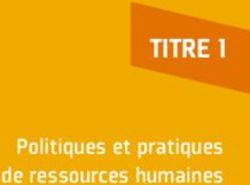TITRE 1 Politiques et pratiques de ressources humaines - Fonction publique