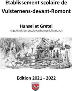 Etablissement scolaire de Vuisternens-devant-Romont - Hansel et Gretel - Edition 2021 2022 - Ecole de ...